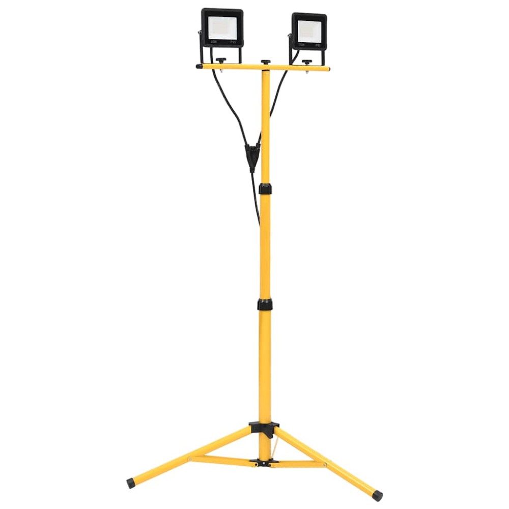 vidaXL Προβολέας LED με Τρίποδο Θερμό Λευκό 2 x 50 W