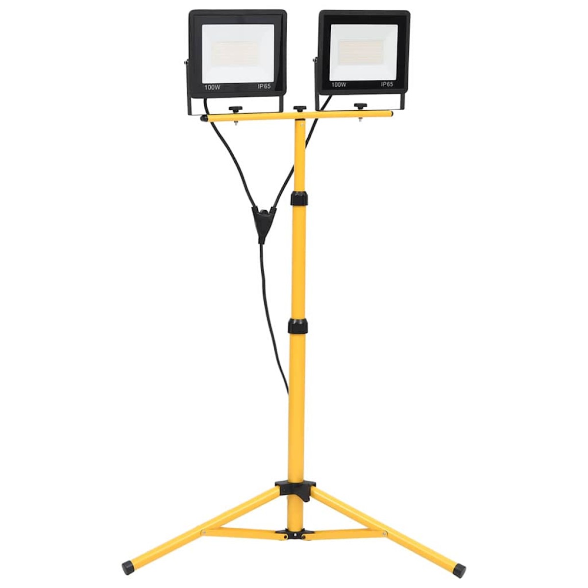 vidaXL Προβολέας LED με Τρίποδο Θερμό Λευκό 2 x 100 W