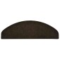 vidaXL Πατάκια Σκάλας Αυτοκόλ. 5 τεμ Σκ. Καφέ 65x21x4 εκ Βελονιασμένα