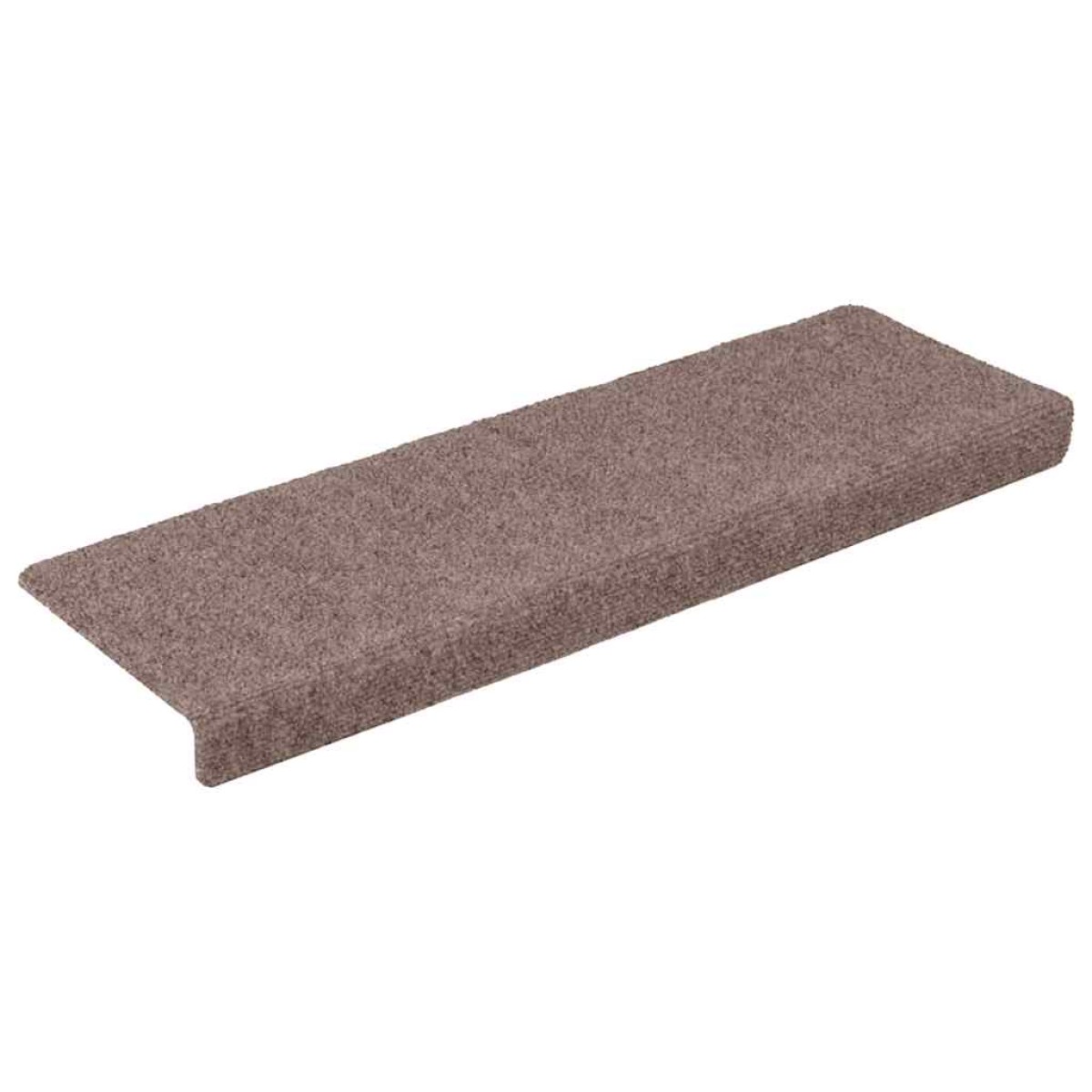 vidaXL Πατάκια Σκάλας 10 τεμ. Καφέ 65x21x4 εκ. Βελονιασμένα