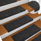 vidaXL Πατάκια Σκάλας 5 τεμ. Γκρι 65x21x4 εκ. Βελονιασμένα