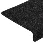 vidaXL Πατάκια Σκάλας 10 τεμ. Μαύρα 65x21x4 εκ. Βελονιασμένα