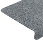 vidaXL Πατάκια Σκάλας 5 τεμ. Ανοιχτό Γκρι 65x21x4 εκ. Βελονιασμένα