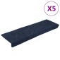 vidaXL Πατάκια Σκάλας 5 τεμ. Ανθρακί 65x21x4 εκ. Βελονιασμένο Ύφασμα