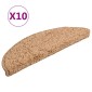 vidaXL Πατάκια Σκάλας 10 τεμ. Μπεζ 56 x 17 x 3 εκ.