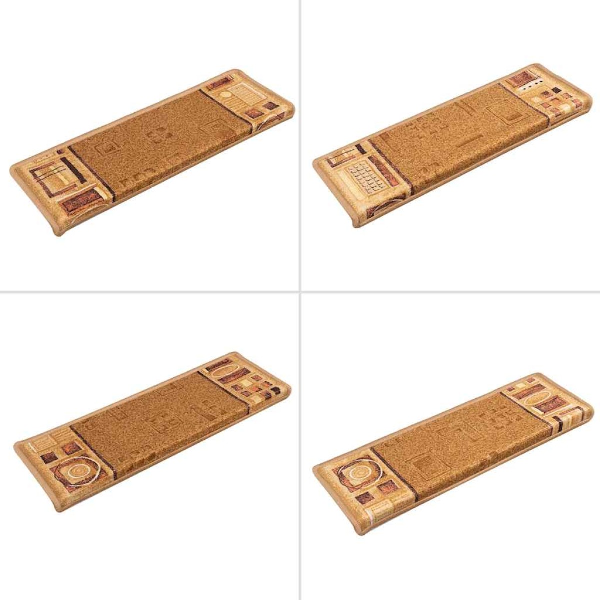 vidaXL Πατάκια Σκάλας Αυτοκόλλητα 5 τεμ. Μπεζ 65x21x4 εκ.