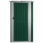 vidaXL Αποθήκη Κήπου Πράσινη 118,5x97x209,5 εκ. Γαλβανισμένο Ατσάλι