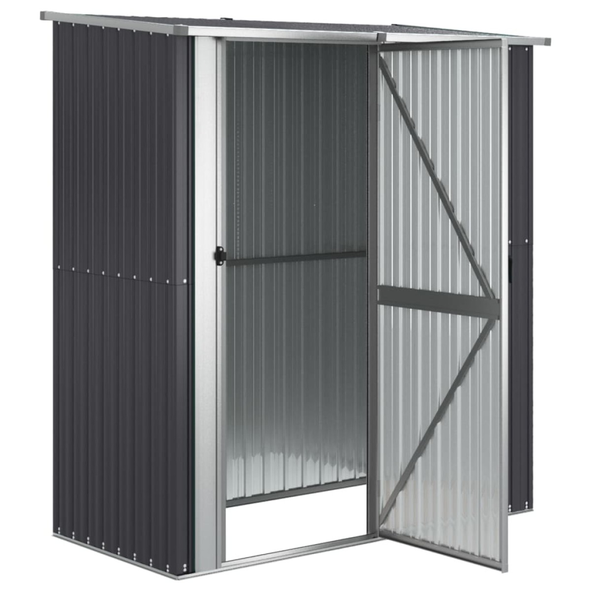 vidaXL Αποθήκη Κήπου Ανθρακί 180,5 x 97 x 209,5 εκ. από Γαλβαν. Ατσάλι
