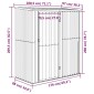 vidaXL Αποθήκη Κήπου Ανθρακί 180,5 x 97 x 209,5 εκ. από Γαλβαν. Ατσάλι
