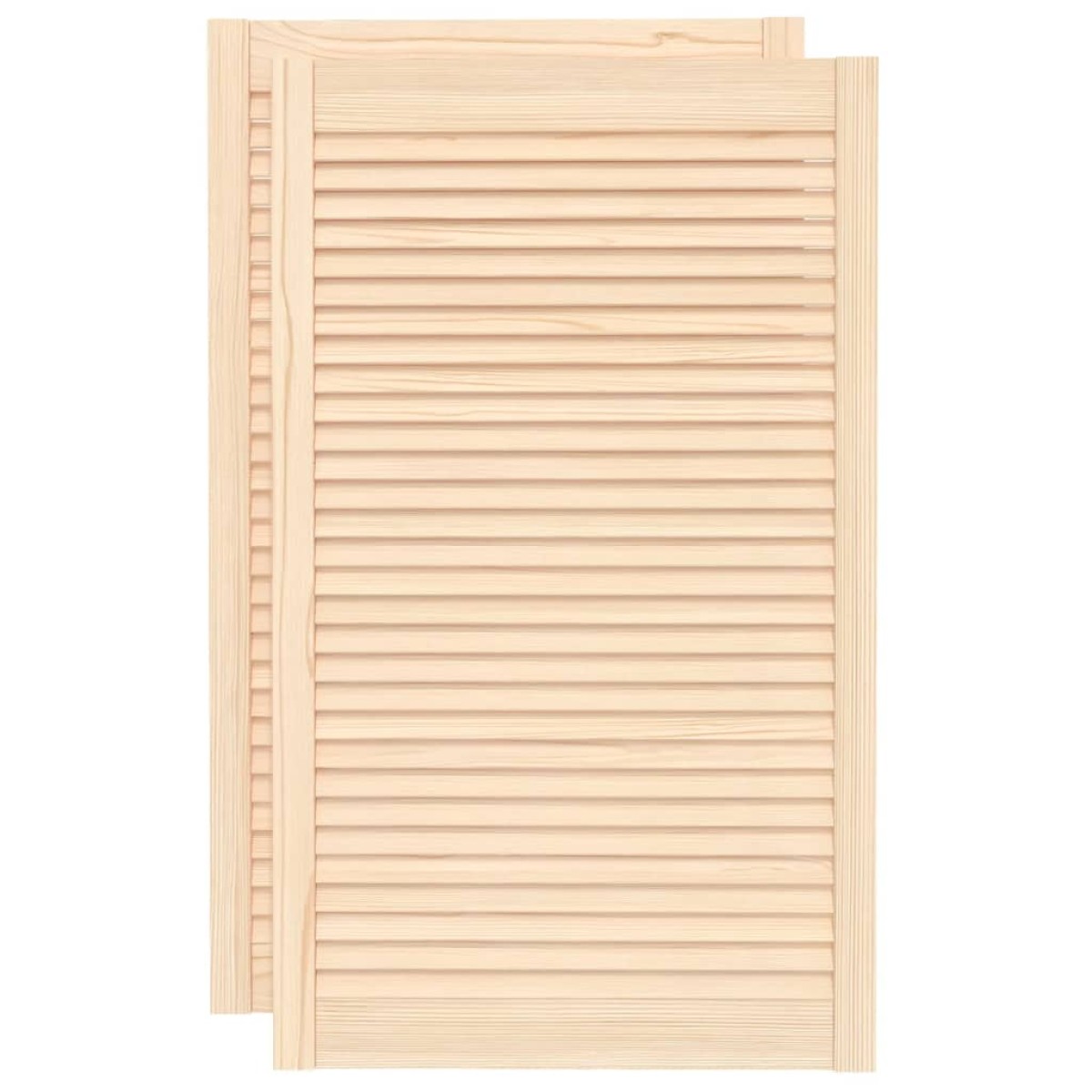 vidaXL Πορτάκια με Περσίδες 2 Τεμ. 99,3x59,4 εκ. από Μασίφ Ξύλο Πεύκου