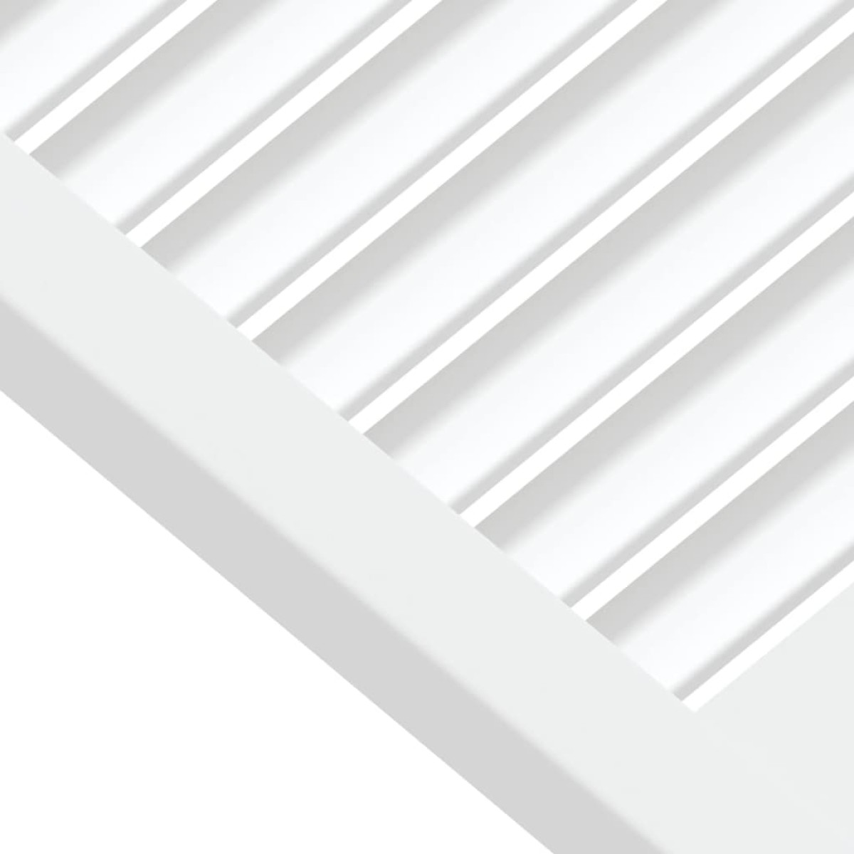 vidaXL Πορτάκια με Περσίδες 2 Τεμ. Λευκά 61,5x59,4εκ Μασίφ Ξύλο Πεύκου