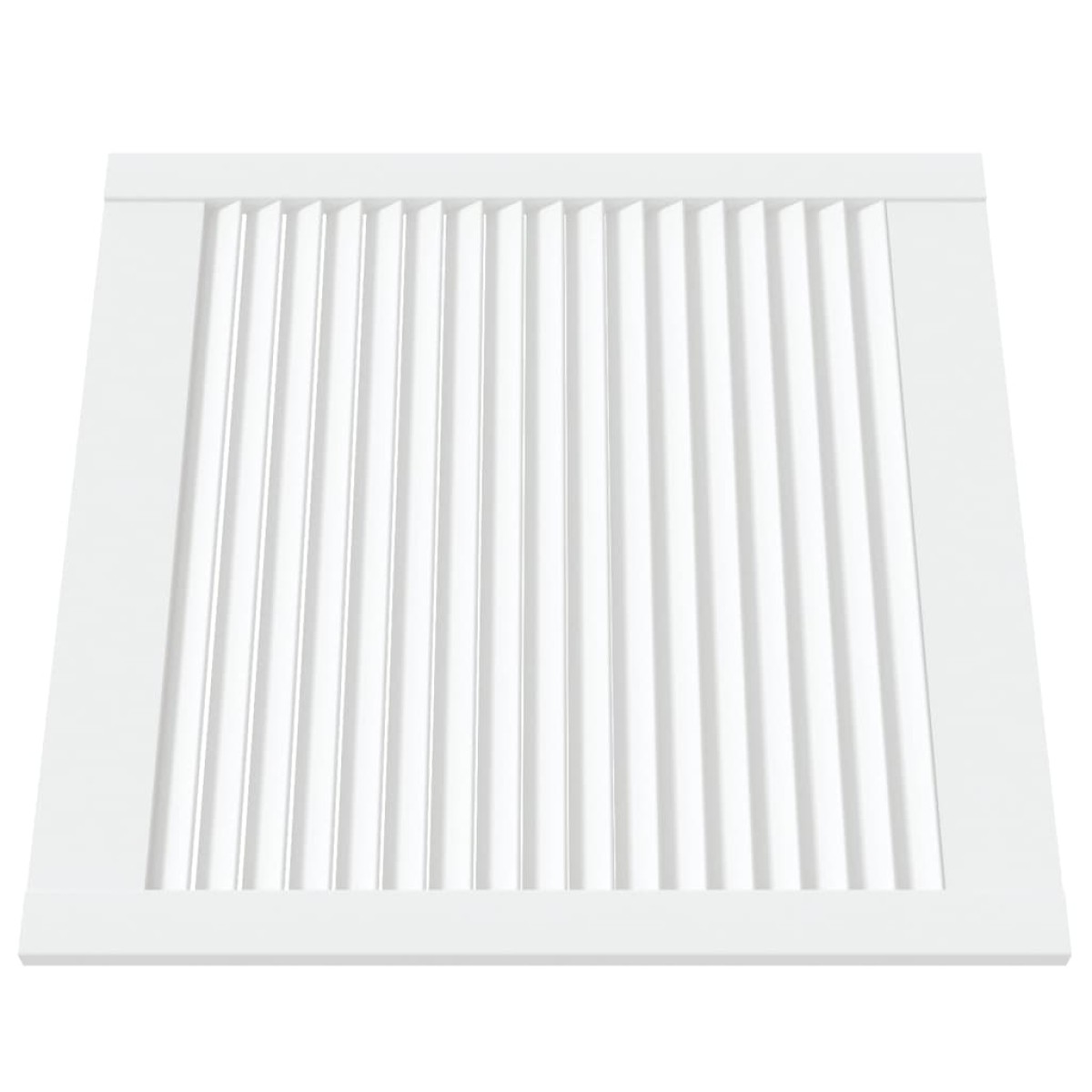 vidaXL Πορτάκια με Περσίδες 4 Τεμ. Λευκά 61,5x59,4εκ Μασίφ Ξύλο Πεύκου