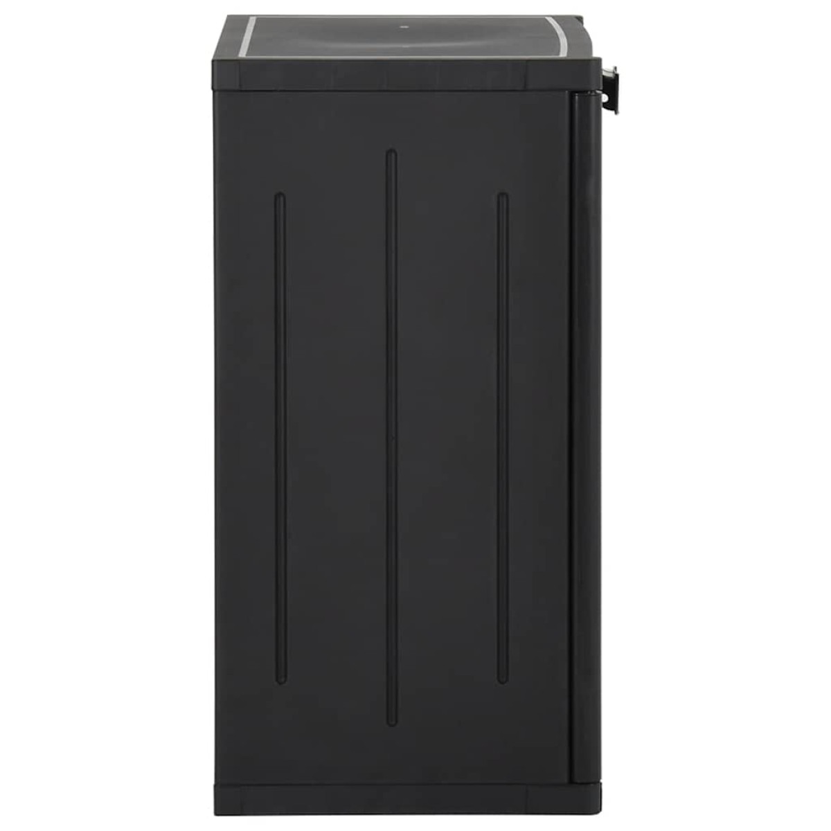 vidaXL Ντουλάπι Αποθήκευσης Κήπου Μαύρο 65x45x88 εκ. από Ρατάν PP