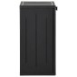 vidaXL Ντουλάπι Αποθήκευσης Κήπου Μαύρο 65x45x88 εκ. από Ρατάν PP