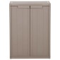 vidaXL Ντουλάπι Αποθήκευσης Κήπου Καφέ 65x45x88 εκ. PP Εμφάνιση Ξύλου