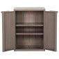 vidaXL Ντουλάπι Αποθήκευσης Κήπου Καφέ 65x45x88 εκ. PP Εμφάνιση Ξύλου