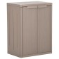 vidaXL Ντουλάπι Αποθήκευσης Κήπου Καφέ 65x45x88 εκ. PP Εμφάνιση Ξύλου