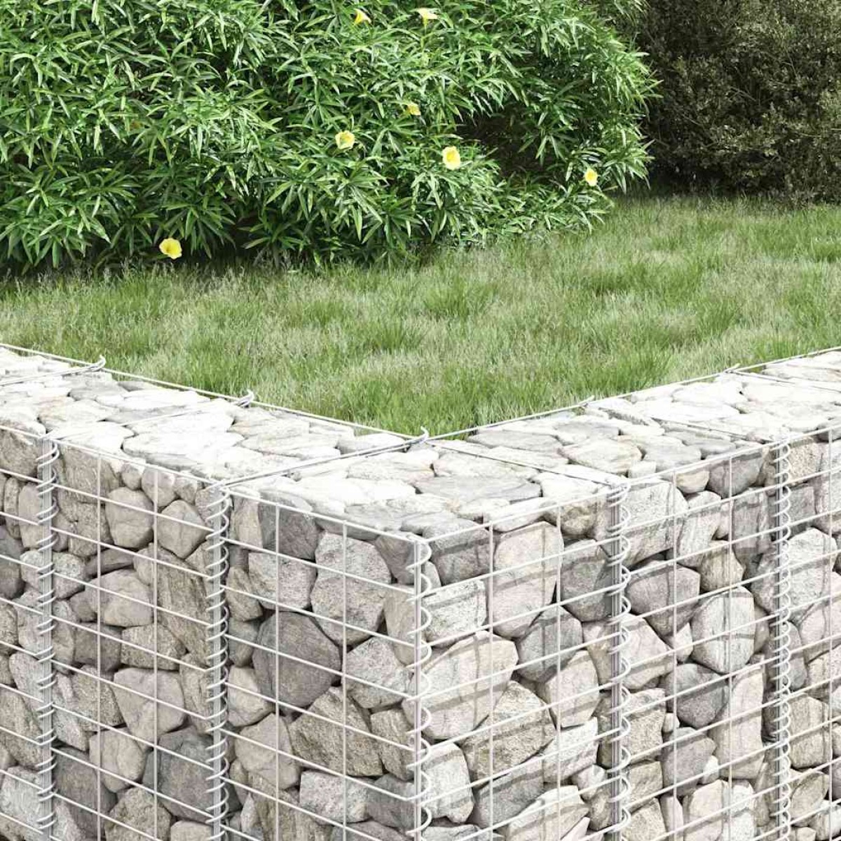 vidaXL Συρματοκιβώτια-Γλάστρες Υπερυψ. 3 τεμ. 30x30x150εκ. Σιδερένιες