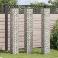 vidaXL Συρματοκιβώτια-Γλάστρες Υπερυψ. 3 τεμ. 30x30x200εκ. Σιδερένιες
