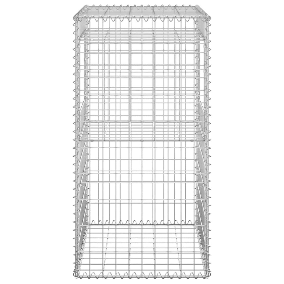 vidaXL Συρματοκιβώτια Στύλοι 2 τεμ. 50 x 50 x 100 εκ. Σιδερένιοι