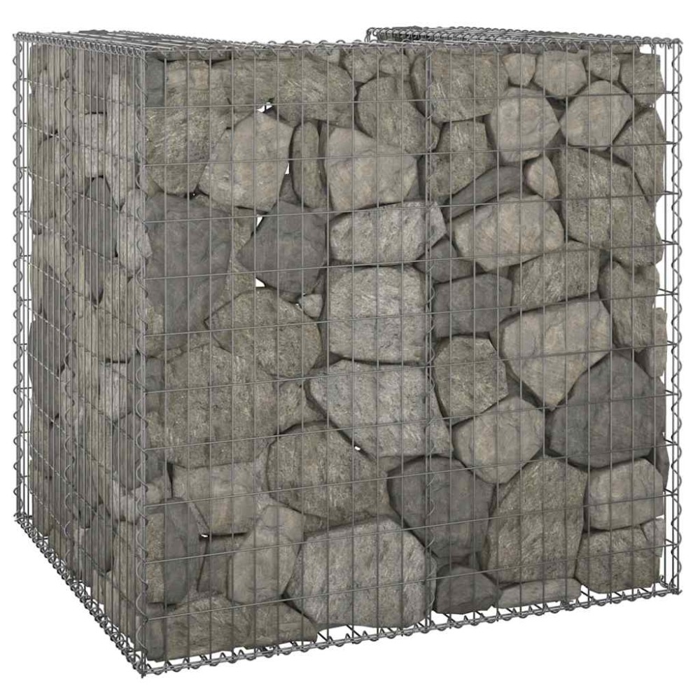 vidaXL Συρματοκιβώτιο Τοίχος για Κάδο 110x100x10 εκ από Γαλβαν. Χάλυβα