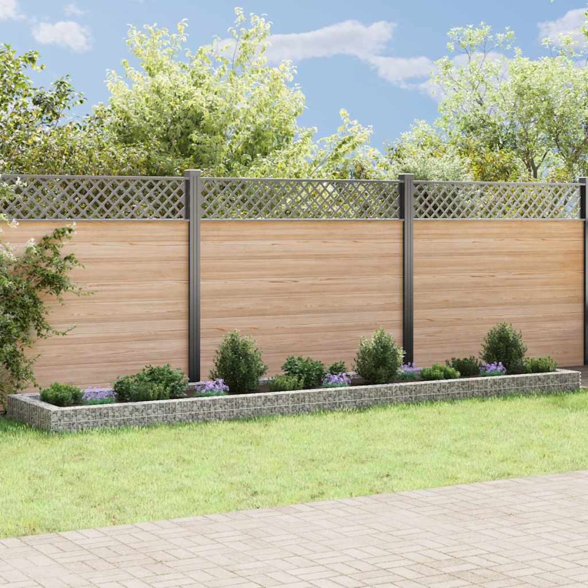 vidaXL Συρματοκιβώτιο-Γλάστρα Υπερυψωμένη 500x100x20 εκ. Γαλβ. Χάλυβας