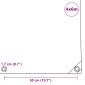 vidaXL Μουσαμάς Μαύρος 650 γρ./μ.² 4 x 6 μ.