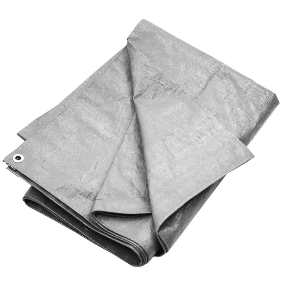 vidaXL Μουσαμάς Γκρι 180 γρ./μ.² 6 x 6 μ. από HDPE