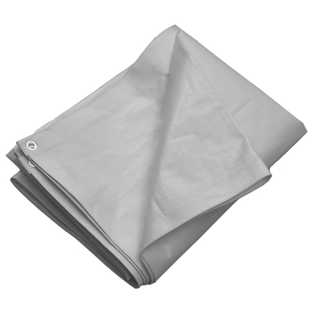 vidaXL Μουσαμάς Γκρι 260 γρ./μ.² 6x6 μ. από HDPE