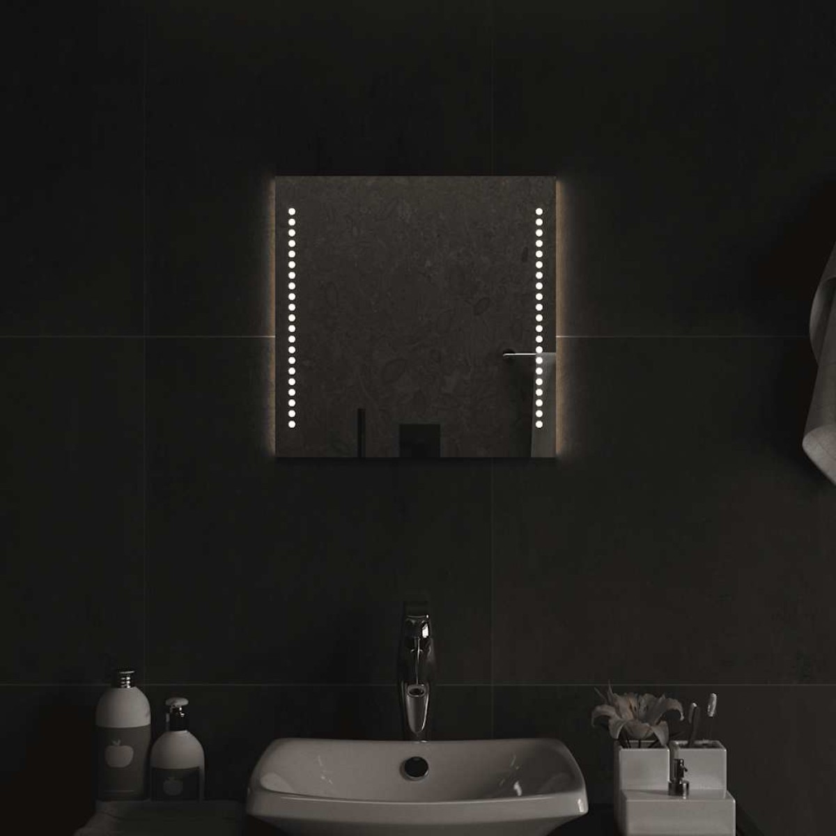 vidaXL Καθρέφτης Μπάνιου με LED 40x40 εκ.