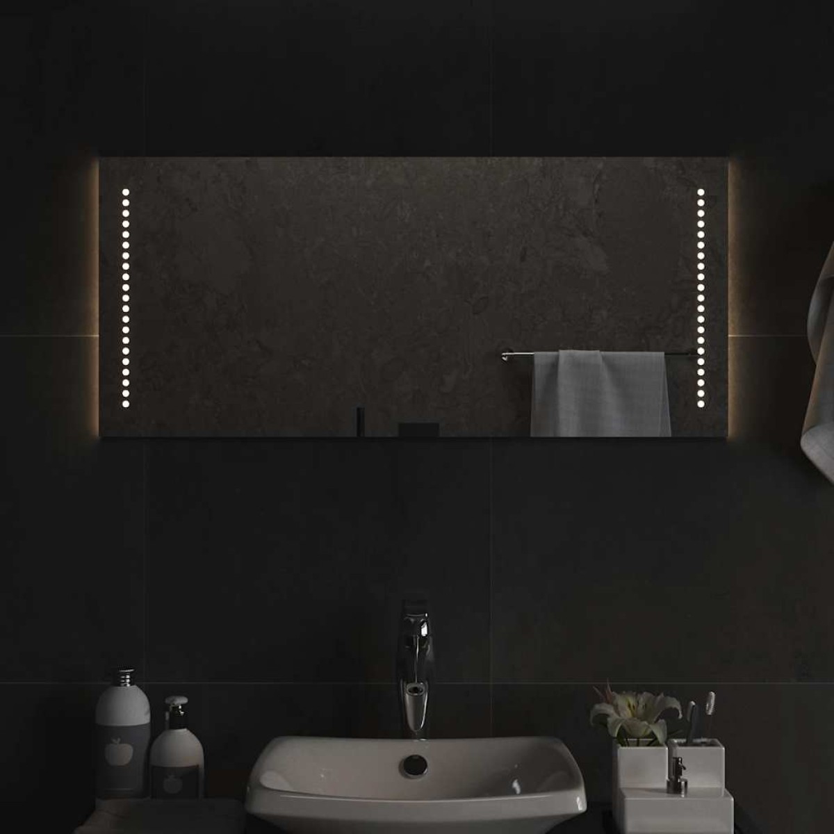 vidaXL Καθρέφτης Μπάνιου με LED 90x40 εκ.
