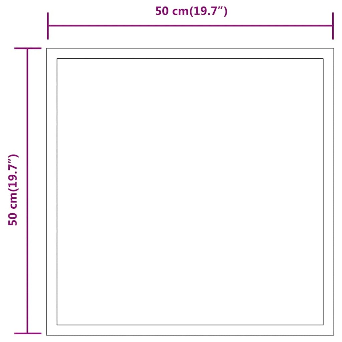 vidaXL Καθρέφτης Μπάνιου με LED 50x50 εκ.