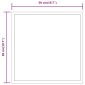 vidaXL Καθρέφτης Μπάνιου με LED 50x50 εκ.