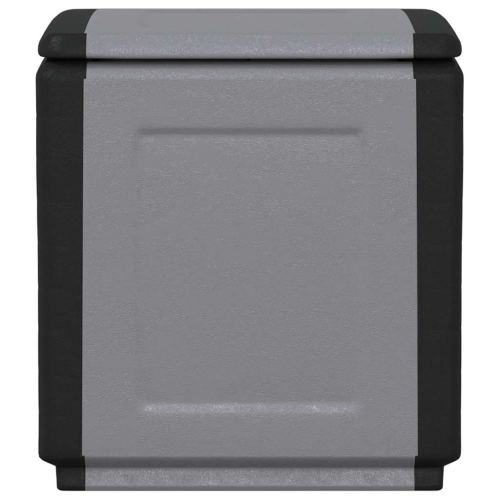 vidaXL Μπαούλο Αποθήκευσης Κήπου 54x53x57 εκ. Σκ. Γκρι/Μαύρο 130 Λίτρα