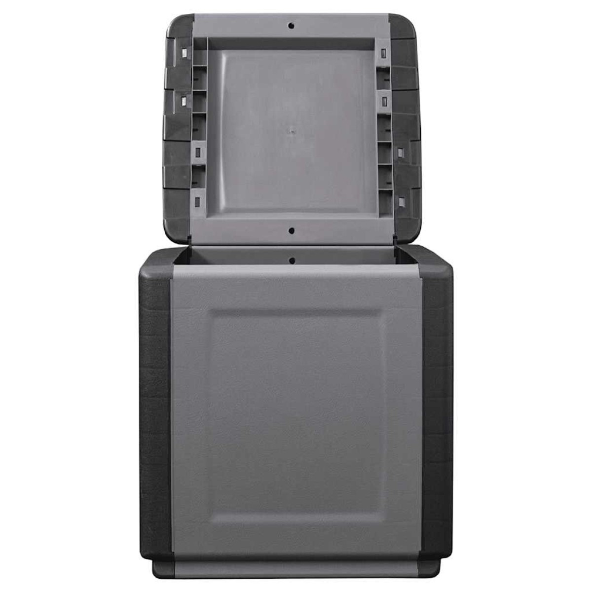 vidaXL Μπαούλο Αποθήκευσης Κήπου 54x53x57 εκ. Σκ. Γκρι/Μαύρο 130 Λίτρα