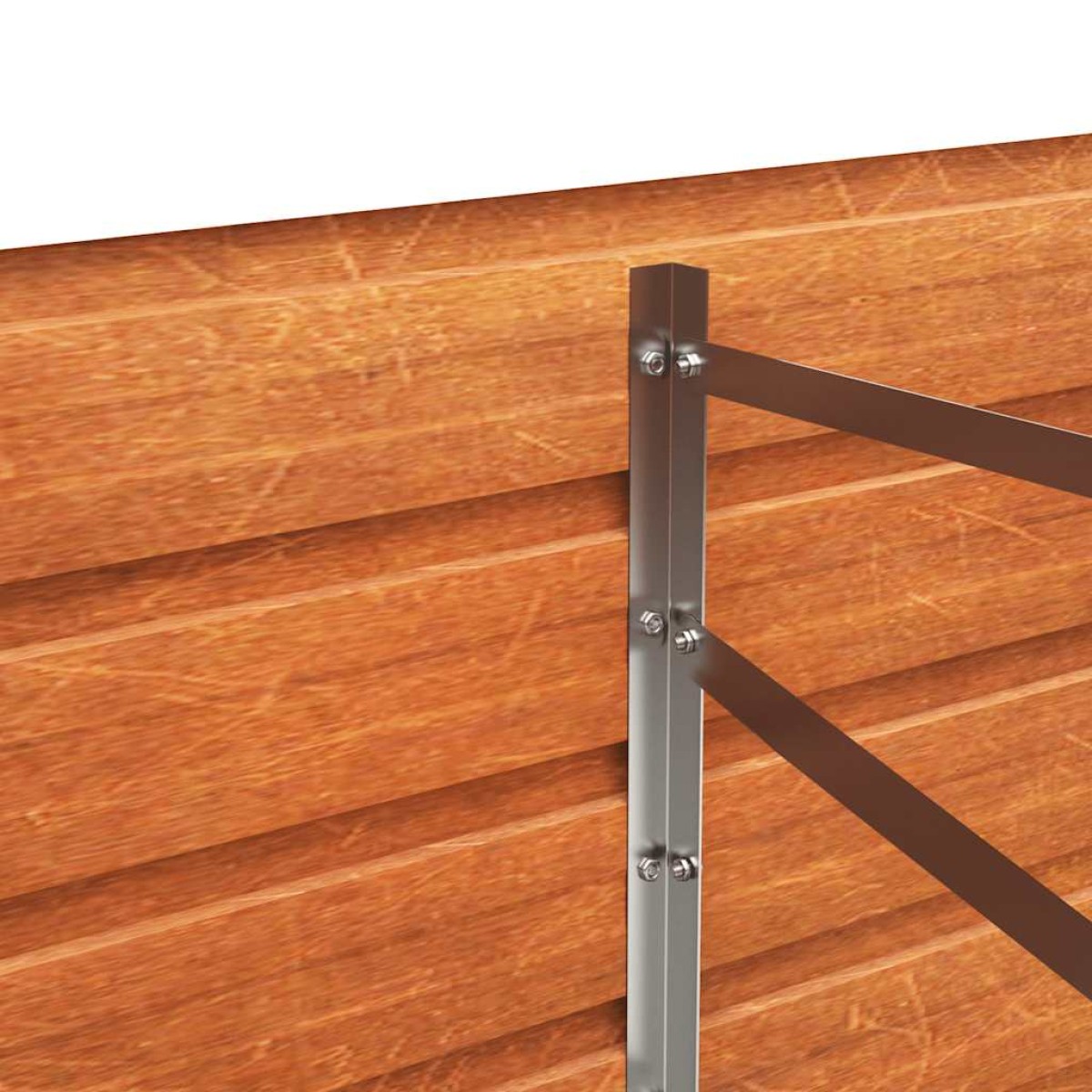 vidaXL Ζαρντινιέρα Σκουριασμένο 400x80x77 εκ. Ατσάλι Σκληρυθέν Αέρα