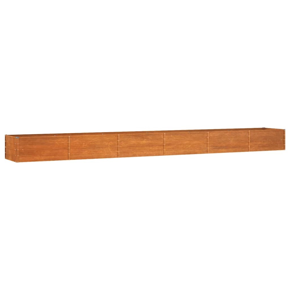 vidaXL Ζαρντινιέρα Σκουριασμένο 600x80x45 εκ. Ατσάλι Σκληρυθέν Αέρα