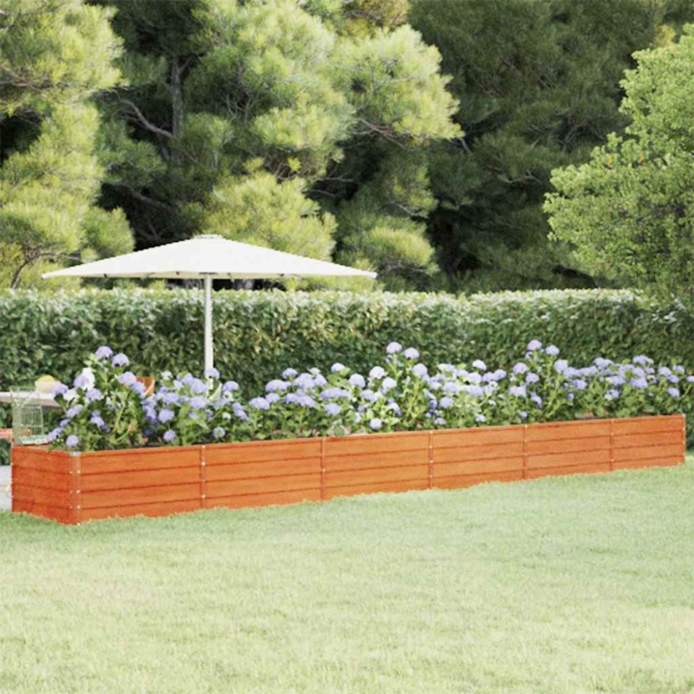 vidaXL Ζαρντινιέρα Σκουριασμένο 600x80x45 εκ. Ατσάλι Σκληρυθέν Αέρα
