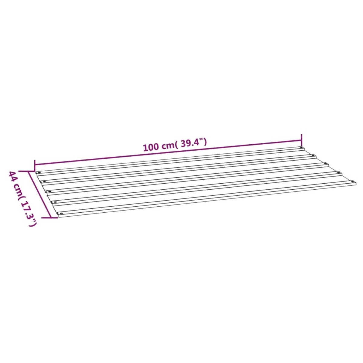 vidaXL Πάνελ Οροφής 12τεμ. Σκουριασμ. 100x44εκ Ατσάλι Σκληρ. στον Αέρα