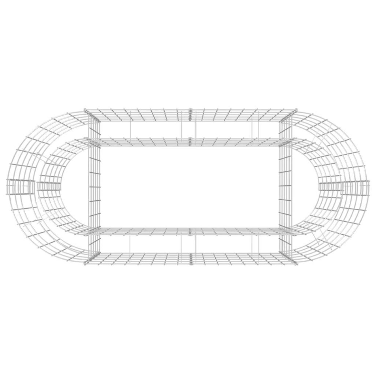 vidaXL Συρματοκιβώτιο-Γλάστρα Υπερυψωμένη 120x50x50 εκ. Γαλβαν. Ατσάλι