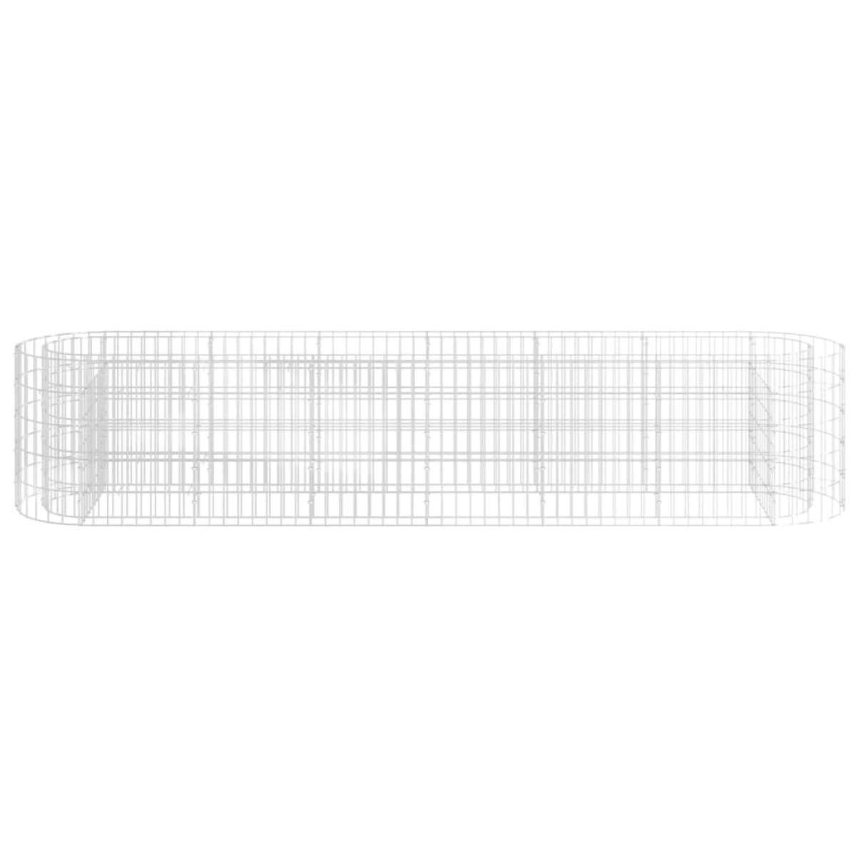 vidaXL Συρματοκιβώτιο-Γλάστρα Υπερυψωμένη 260x50x50 εκ. Γαλβαν. Ατσάλι