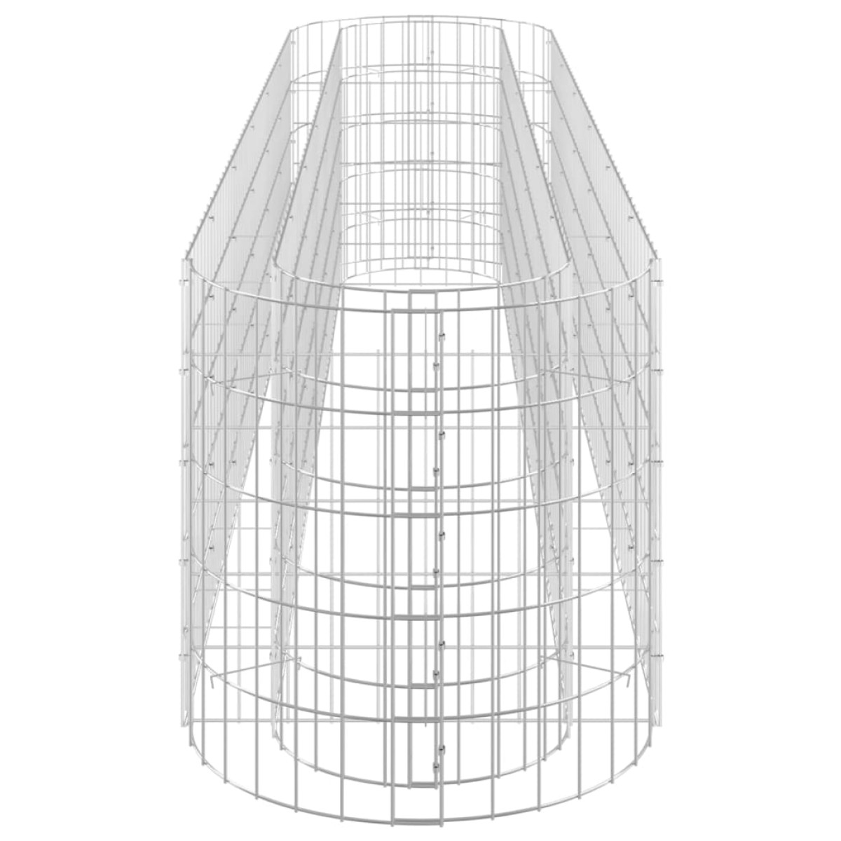 vidaXL Συρματοκιβώτιο-Γλάστρα Υπερυψωμένη 260x50x50 εκ. Γαλβαν. Ατσάλι
