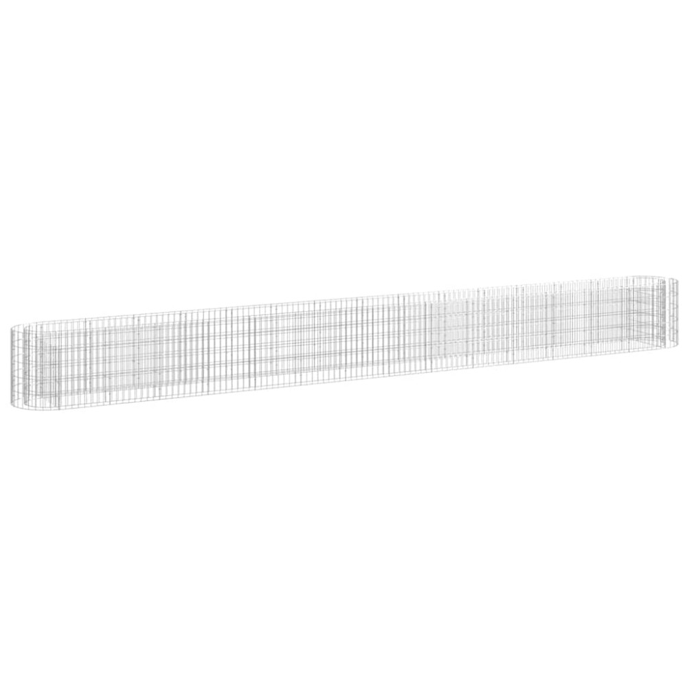 vidaXL Συρματοκιβώτιο-Γλάστρα Υπερυψωμένη 540x50x50 εκ. Γαλβαν. Ατσάλι