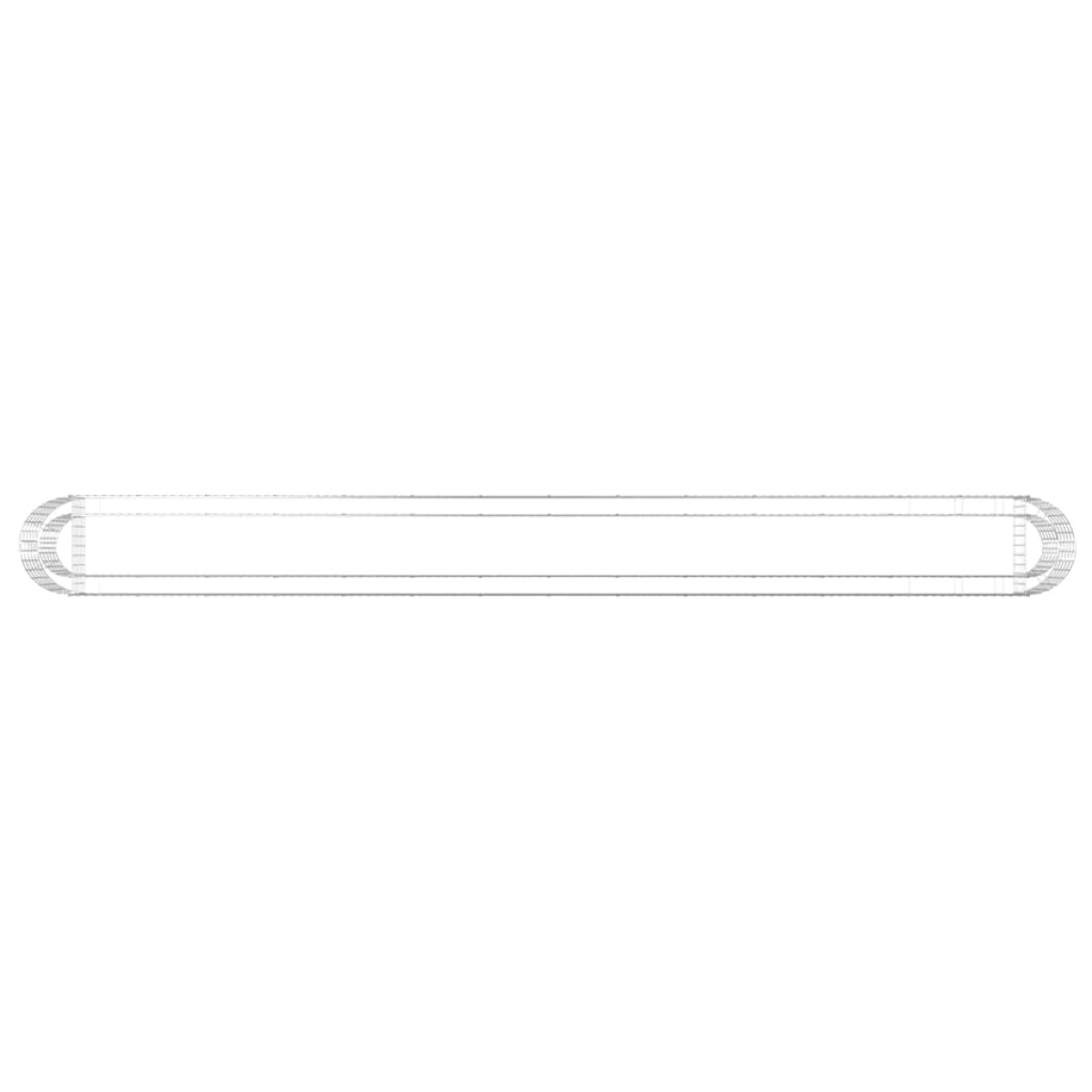 vidaXL Συρματοκιβώτιο-Γλάστρα Υπερυψωμένη 540x50x50 εκ. Γαλβαν. Ατσάλι