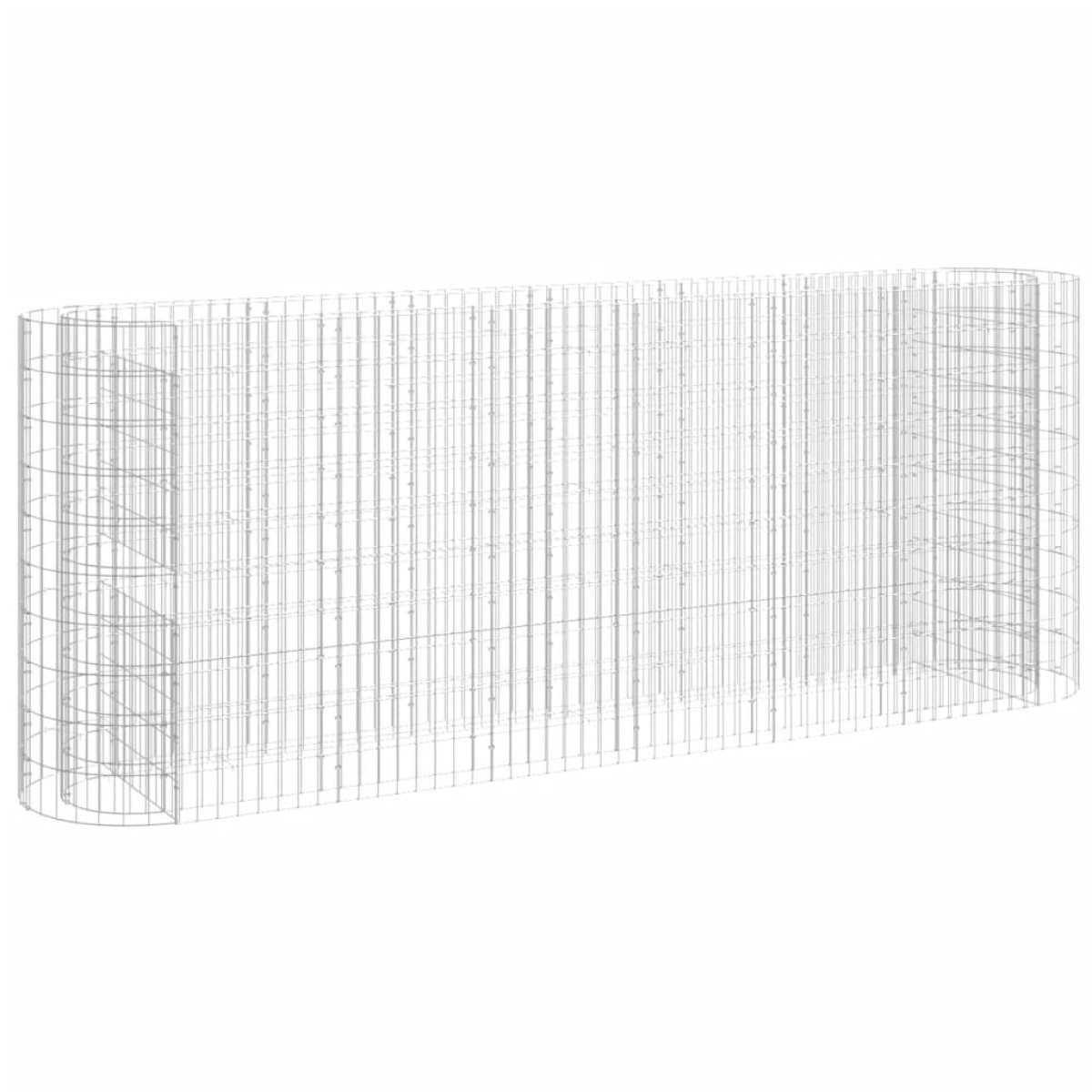 vidaXL Συρματοκιβώτιο-Γλάστρα Υπερυψωμένη 260x50x100 εκ Γαλβαν. Ατσάλι