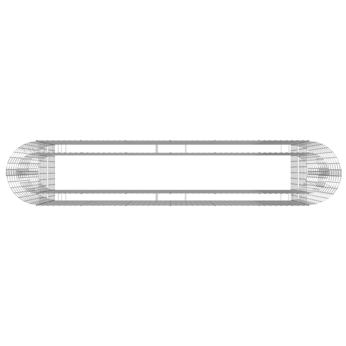 vidaXL Συρματοκιβώτιο-Γλάστρα Υπερυψωμένη 260x50x100 εκ Γαλβαν. Ατσάλι