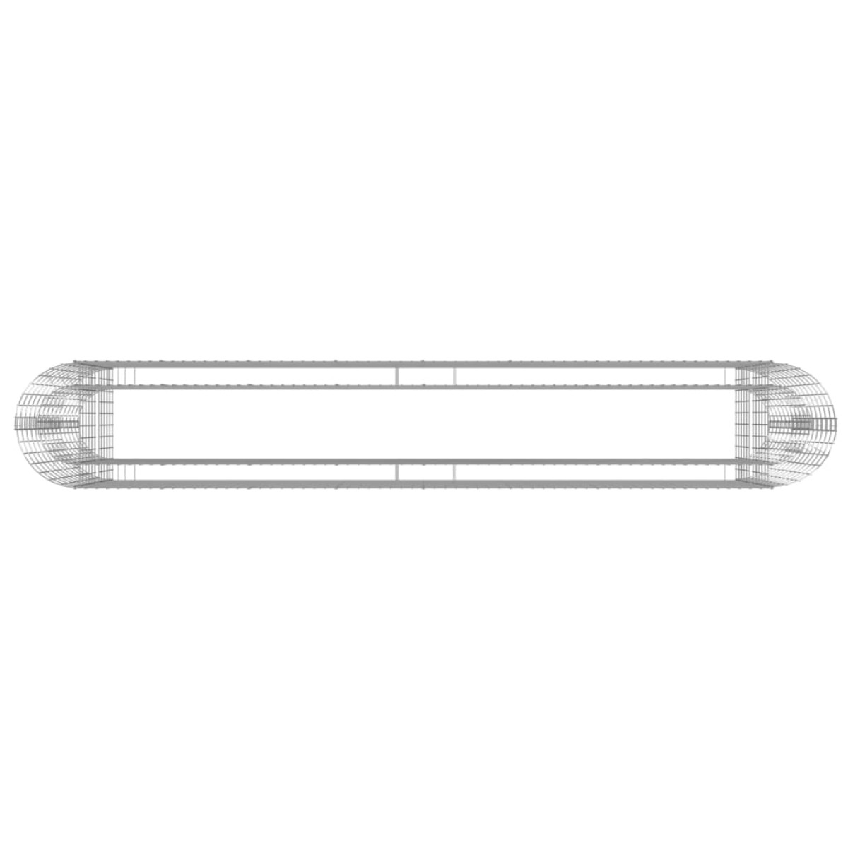 vidaXL Συρματοκιβώτιο-Γλάστρα Υπερυψωμένη 330x50x100 εκ Γαλβαν. Ατσάλι