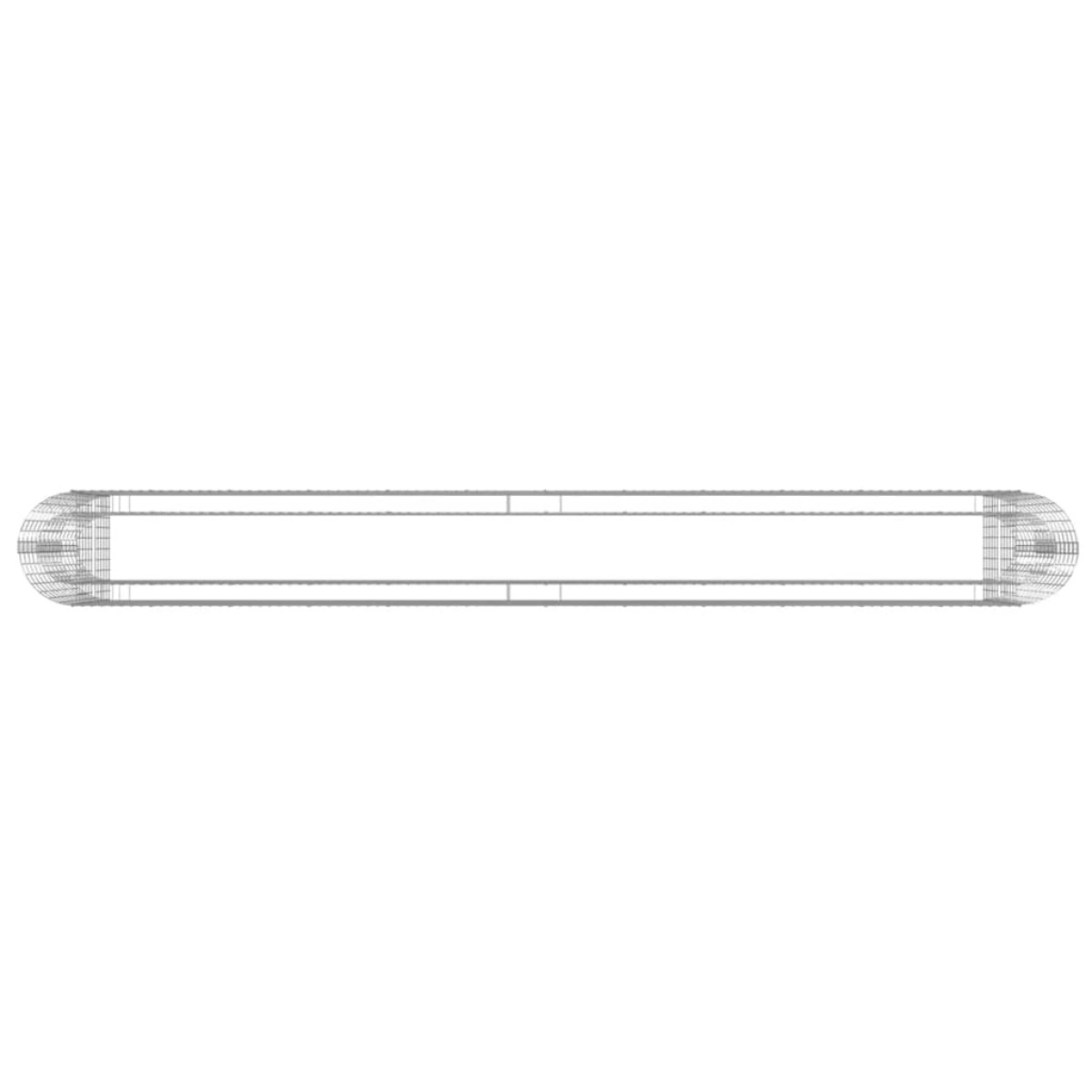 vidaXL Συρματοκιβώτιο-Γλάστρα Υπερυψωμένη 470x50x100 εκ Γαλβαν. Ατσάλι
