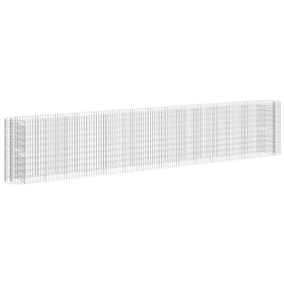 vidaXL Συρματοκιβώτιο-Γλάστρα Υπερυψωμένη 540x50x100 εκ Γαλβαν. Ατσάλι