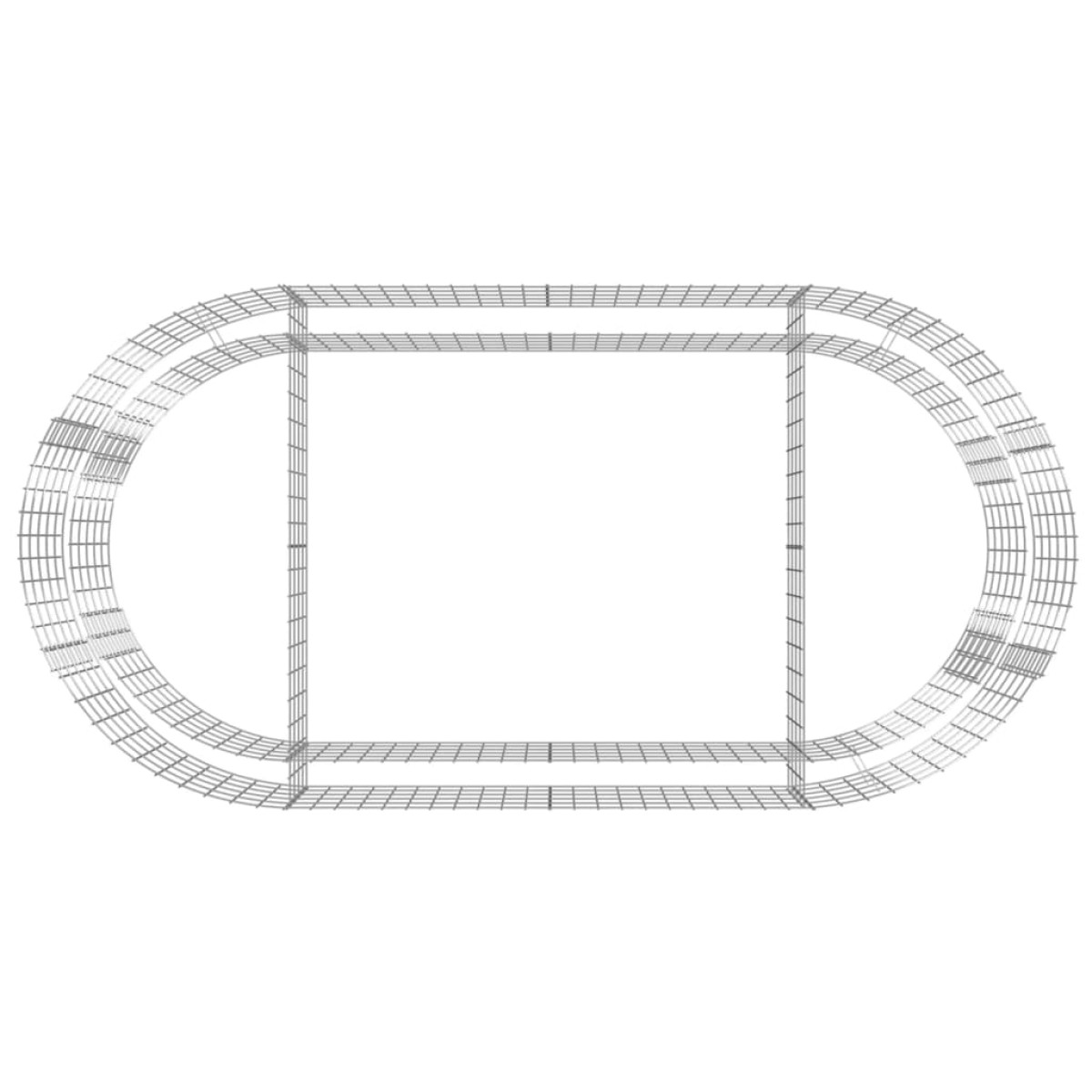 vidaXL Συρματοκιβώτιο-Γλάστρα Υπερυψωμένη 200x100x50 εκ Γαλβαν. Ατσάλι